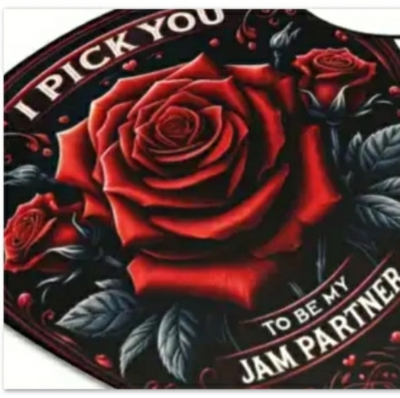 "I Pick You To Be My Jam Partner" Silicone Guitar Pick Holder Bracelet - Picture 2 of 2
